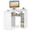 Costway Corner Desk Triangle Computer Desk with Storage Shelves 2