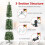 Costway 6 FT Pre-lit Pencil Christmas Tree with Warm LED Lights 8