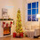 Costway 6 FT Pre-lit Pencil Christmas Tree with Warm LED Lights 4