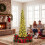 Costway 6 FT Pre-lit Pencil Christmas Tree with Warm LED Lights 5