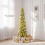 Costway 6 FT Pre-lit Pencil Christmas Tree with Warm LED Lights 6