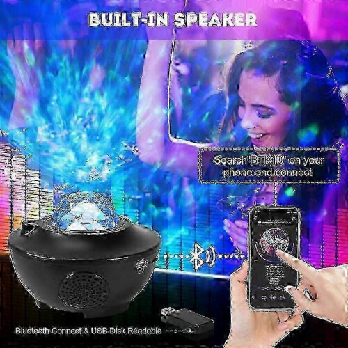 Cosmic Dreams Galaxy Light: Timer Function & Remote Control for Creative Bedrooms. Available in Green, Red, Blue & White 2