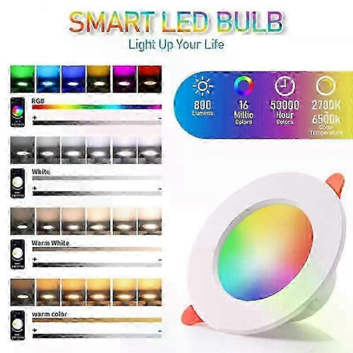 Tuya Smart LED-Einbauleuchte mit WLAN, dimmbar, 10W/15W RGB 2