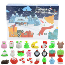 24-teiliges Adventskalender-Set mit Squishies in Überraschungsboxen – Lustiges Countdown-Kalender-Spielzeugset für Kinder, Weihnachts