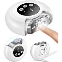 Elektrisk negleklipper egnet til alle aldre, genopladelig og sikker neglefil, automatisk trimmer mod klemning med snavsopsamler, neg