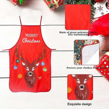 Weihnachtsschürze, Weihnachtsdekorationsschürze für Weihnachtsessen, Partys, Kochen, Backen, Basteln, Hausreinigung, Küche, Stil 2
