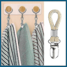 Handtuchclips – 6er-Set, Geschirrtuchhalter mit Schlaufen für Handtücher