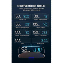 C7B OBD HUD Head-Up Display met snelheidsmeter, voltmeter, kompas en watertemperatuurprojector voor auto's