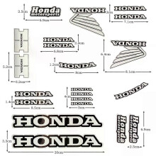 Vinyl Honda stickers logo motorfiets tank helm fiets sticker set