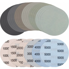 Lot de 24 disques abrasifs auto-agrippants de 125 mm, grain 1000 à 5000, sans trou, pour ponçage à sec ou à l'eau, pour carrosserie, métal e