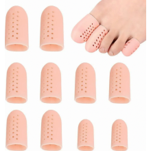 Lot de 10 protège-orteils en gel, manchons en silicone respirants pour ampoules, cors et ongles incarnés