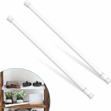 Lot de 2 barres de tension extensibles, tringles à vêtements réglables sans perçage de 40 à 70 cm pour armoires, cuisines et salles de bains