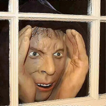 Scary Peeper Freak Halloween Decoration Clown Indoor and Outdoor Window stickers