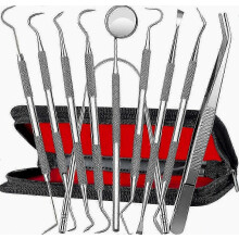 Dental Tools, Professional Teeth Cleaning Tools Stainless Steel Tartar Remover Oral Hygiene Care Scraper Tools Set for Adults, Kids, Family