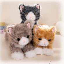 Playful Plush Cats Toy Realistics Stuffed Animals for Kids Room Decoration