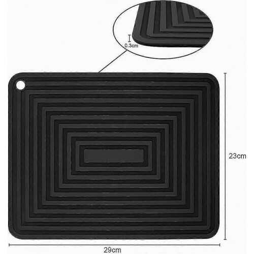 Silicone Coaster, 2pcs Anti-slip Heat Resistant 250c Multi-function Spoon Rest 1
