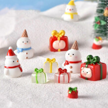 3pcs Christmas Gift Box Figurine Miniature Toy for Party