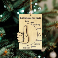 1 Pc/2 Pcs/3 Pcs Wooden Mood Barometers Wall Decor Mood Reflection Sign