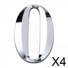 Set de 4 numere de casă 3D pentru cutie poștală, pentru cameră de hotel, birou, apartament, model 0