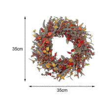 Artificial Fall Wreath Autumn Front Door Wreath Fall Berries Wreath for Home Thanksgiving Celebration 25-26