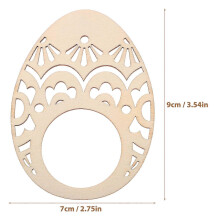 Wooden Easter Napkin Rings Egg Shaped Napkin Buckles for 20Pcs Dinner Use