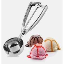 IJsschep van roestvrij staal met trekker, 5 cm koekjesschep voor aardappelpuree, cupcakebeslag, deeg en meloenbolletjes.