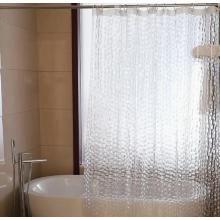 Schimmelwerend, antibacterieel, waterdicht EVA-douchegordijn voor bad en douche, transparant met 12 ringen