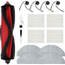 Robotstofzuigeraccessoirekit, hoofdborstel, 4 zijborstels, 4 HEPA-filters, 4 dweilpads, reinigingsborstel, schroevendraaier