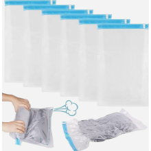 Vacuüm opbergzakken voor kleding, 8 stuks in 4 maten, herbruikbare oprolbare reiszakken voor bagage en rugzakken