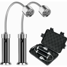 Set van 2 magnetische grilllampen, 360 graden draaibaar, inclusief opbergkoffer voor buiten koken