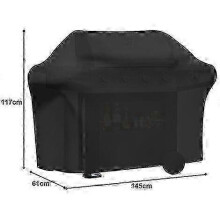 Husă pentru grătar 145 x 61 x 117 cm, husă pentru grătar pe gaz, prelată de protecție pentru grătar, impermeabilă și anti-UV