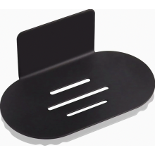 Selbstklebender Seifenhalter, wandmontierte Seifenschale aus Edelstahl zur einfachen Wandmontage (ohne Bohren) für Bad oder Küche, Schwarz