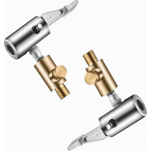 2-teiliges Set 8-mm-Autoreifenventiladapter, Tubeless-Ventilverlängerungen mit Hebel-Luftanschlüssen für Fahrradpumpen
