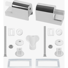 2-delige universele toiletbrilscharnieren, softclose metalen montageset voor vaste toiletbrillen, eenvoudige installatie