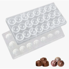 2er-Pack transparente Schokoladenformen, wiederverwendbares Set aus Kunststoff für Pralinen, Trüffel, Bonbons und Kuchen.