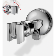 Verstellbarer Duschkopfhalter mit Saugnapf, 360 drehbar und 90 neigbar, Silber