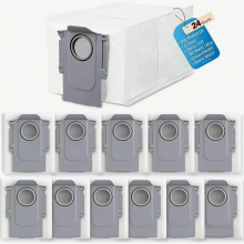 24 Staubbeutel für Saugroboter, Ersatz-Staubsaugerbeutel, hohe Filtration, einfache Entsorgung