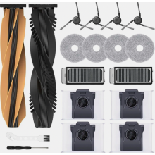 Ersatzteilset für Saugroboter, 4 Staubbeutel, 4 Wischpads, 2 Hauptbürsten, 4 Seitenbürsten, 2 Filter