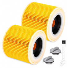 2er-Pack Staubsauger-Kartuschenfilter, Ersatz-Staubfilter, kompatibel mit WD3, WD2, WD1, MV3, MV2, AK, KNT, NT, VC3
