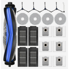 20-teiliges Zubehörset für Saugroboter, Hauptbürste, 6 Staubbeutel, 4 Wischpads, 4 Filter, 4 Seitenbürsten und Reinigungsbürste