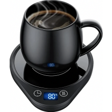 Elektrischer Tassenwärmer mit 3 Temperaturstufen und automatischer Abschaltfunktion für Kaffee, Tee und Milch zu Hause oder im Büro