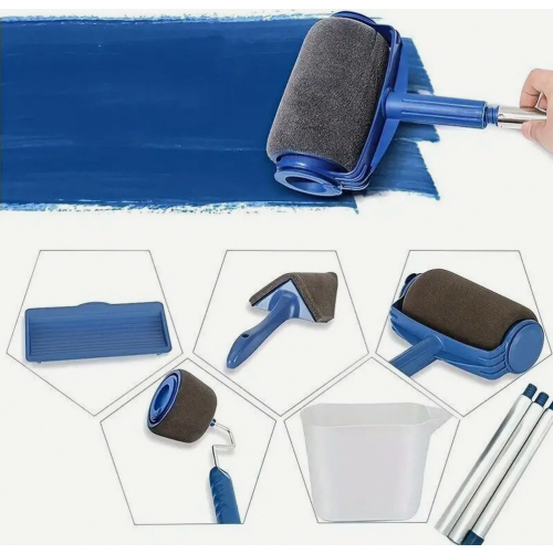 Farbroller-Set mit Farbbehälter für tropffreies Streichen, Kantenroller und Eckenroller