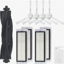 Ersatzteilset für Saugroboter mit Walzenbürste, Seitenbürste, HEPA-Filter, Reinigungstuch und Kammaufsätzen