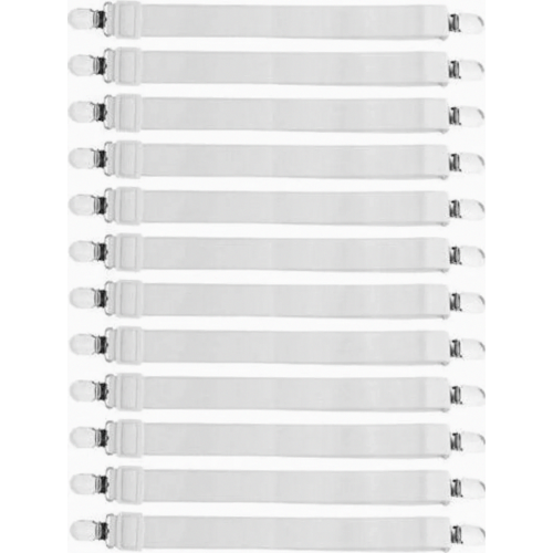 12 Adjustable Bed Sheet Straps, Elastic Fitted Sheet Holders, Secure Mattress Grips for Home