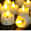 12 Pack LED Tea Lights with Timer, 3D Flickering Flame, Warm White, Compatible with Standard Holders 1