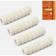 Soft Foam Door Handle Bumpers, Grip Covers for Protecting Walls and Furniture, Set of 4, Beige