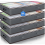 4 Pack 90L Underbed Storage Boxes with Lids, Foldable Organisers for Clothes, Duvets and Bedding, Grey 1