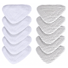 10 Pack Microfibre Steam Cleaner Replacement Pads, Machine Washable Mop Covers for Home Cleaning