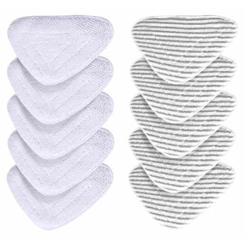 10 Pack Microfibre Steam Cleaner Replacement Pads, Machine Washable Mop Covers for Home Cleaning