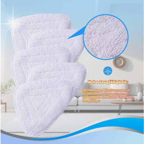10 Pack Microfibre Steam Cleaner Replacement Pads, Machine Washable Mop Covers for Home Cleaning 1